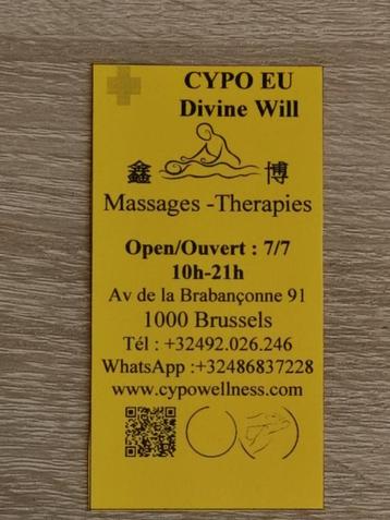 Ontspannende en therapeutische massages Brussel  beschikbaar voor biedingen