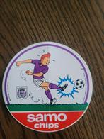 Autocollant ancien Samo Chips Tintin 1979, Collections, Autocollants, Enlèvement ou Envoi