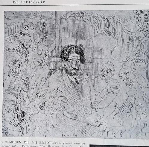 James Ensor in “ De Periscoop” 1959  ORIGINEEL !, Antiek en Kunst, Kunst | Schilderijen | Klassiek, Ophalen of Verzenden