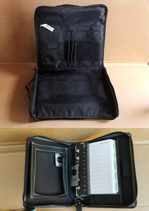 2 Filofax Nylon tablettas + lederen travel organizer Vintage, Diversen, Bureau-accessoires, Zo goed als nieuw, Ophalen of Verzenden