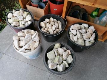 Witte keien, Tuin en Terras, Ophalen of Verzenden, Gebruikt, Wit, Kei