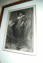 2 oude litho's in lijst uit 1878., Antiek en Kunst, Ophalen