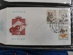 FDC Belgie 1979 - muziek - muziekinstrumenten - componisten, Ophalen of Verzenden, Gestempeld, 1e dag stempel, Muziek