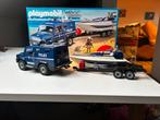 Playmobil Politie set met auto, boot & trailer niet compleet, Enlèvement ou Envoi, Utilisé, Playmobil en vrac