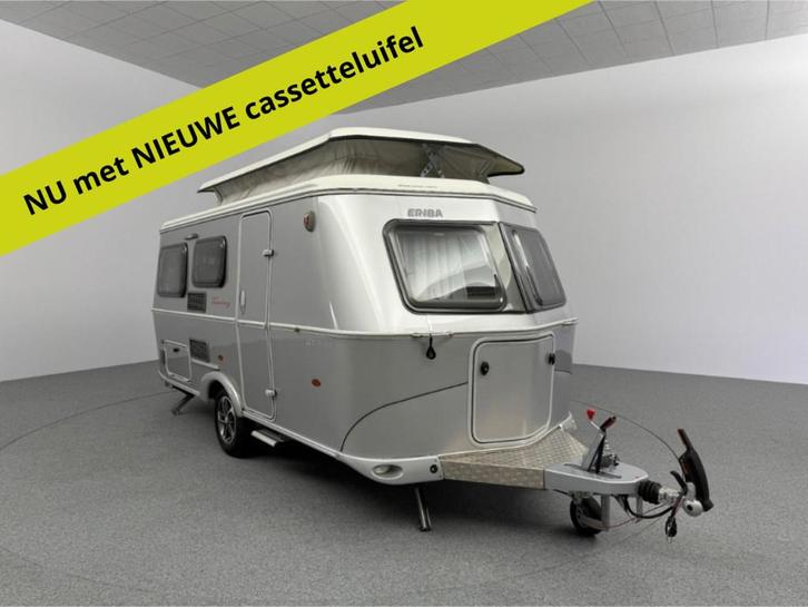 Eriba Touring Troll 530 GT Casetteluifel Voortent Mover, Caravans en Kamperen, Caravans, tot en met 3, Overige, Eriba, Vast bed