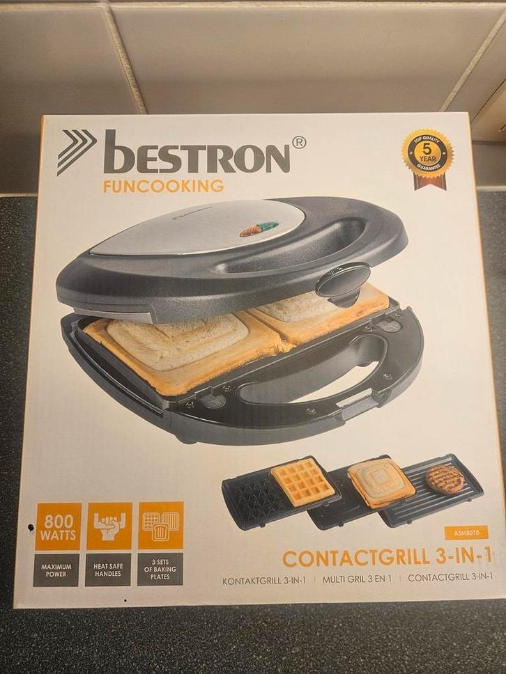Bestron ASM8010, Elektronische apparatuur, Contactgrills, Zo goed als nieuw, Ophalen