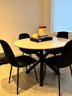 Table à manger ronde en marbre 110 cm, Maison & Meubles, Comme neuf, Enlèvement ou Envoi