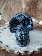 Sneeuwvlok Obsidiaan schedel 70gr, Verzamelen, Mineralen en Fossielen, Ophalen of Verzenden