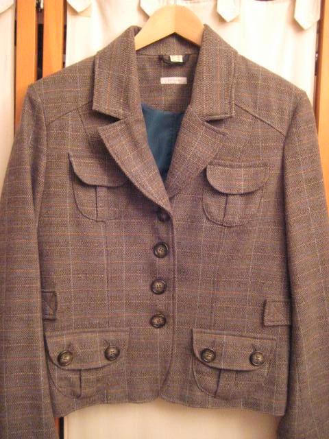 Geruite damesblazer – maat 42, Kleding | Dames, Truien en Vesten, Zo goed als nieuw, Maat 42/44 (L), Groen, Ophalen of Verzenden