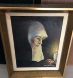 Olie schilderij op doek , gesigneerd en in een kader, Antiek en Kunst, Ophalen of Verzenden