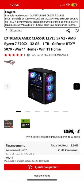 Pc gamer neuf rtx 5070 beschikbaar voor biedingen