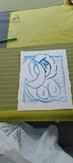 mooie aquarel getekend voor en achteraan van 1971, Ophalen of Verzenden