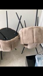4 velvet eetkamer stoelen, Ophalen, Zo goed als nieuw