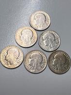 Polen setje 2 zl Polonia zilver 6 stuks, Ophalen of Verzenden, Polen, Setje