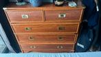 Mooie houten kast met gouden accessoires, Antiek en Kunst, Ophalen