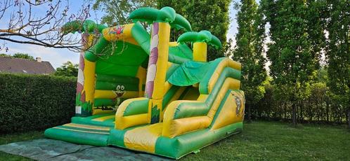 Springkasteel met glijbaan (met onder- en bovenzeil), Kinderen en Baby's, Speelgoed | Buiten | Springkussens, Gebruikt, Ophalen
