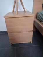 Malm nachtkastje Ikea 2 schuiven, Huis en Inrichting, Ophalen, Minder dan 45 cm, 55 tot 70 cm, Zo goed als nieuw