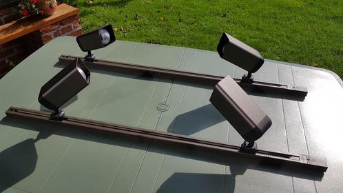 OPBOUWSPOTS OP RAIL, Huis en Inrichting, Lampen | Spots, Zo goed als nieuw, Plafondspot of Wandspot, Metaal of Aluminium, Ophalen