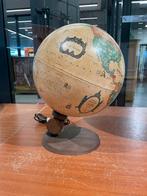 Vintage wereldbol globe scan globe denmark met licht, Verzamelen, Ophalen of Verzenden