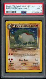 Dark Donphan Holo PSA 9 - 3/105 - Neo Destiny 2002, Foil, Losse kaart, Zo goed als nieuw, Verzenden