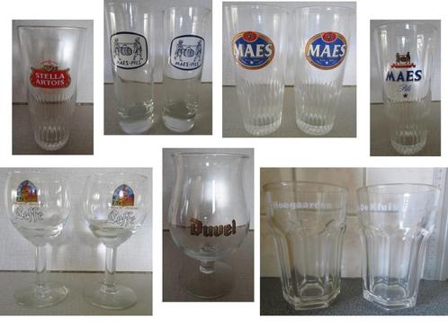 Bierglazen Duvel Leffe Witte Hoegaarden Maes Stella, Verzamelen, Biermerken, Zo goed als nieuw, Glas of Glazen, Duvel, Ophalen