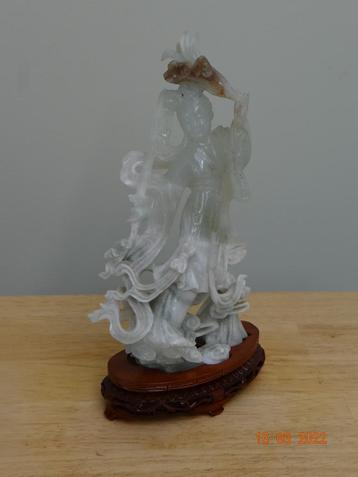 statue en jade de geisha, Antiquités & Art, Enlèvement ou Envoi