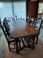 Vol eiken tafel en 6 stoelen, Ophalen