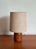 Vintage teak tafellampje jaren 60, Huis en Inrichting, Ophalen, Zo goed als nieuw, Stof, Midcentury modern