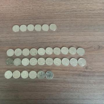 32 muntjes van 1 Belgische frank