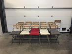 (44) Groot lot van 16 plooibare stoelen met kussens, Ophalen, Zo goed als nieuw
