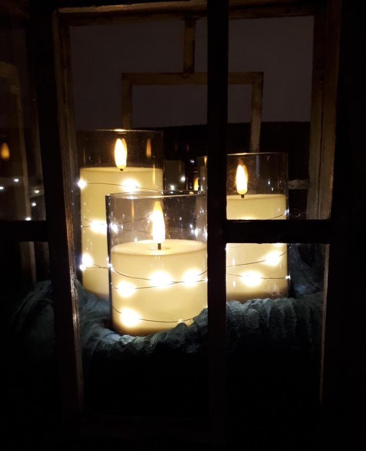 Flikkerende, vlamloze kaars - batterijen - S/M/L - NIEUW, Huis en Inrichting, Woonaccessoires | Kandelaars en Kaarsen, Nieuw, Kaars