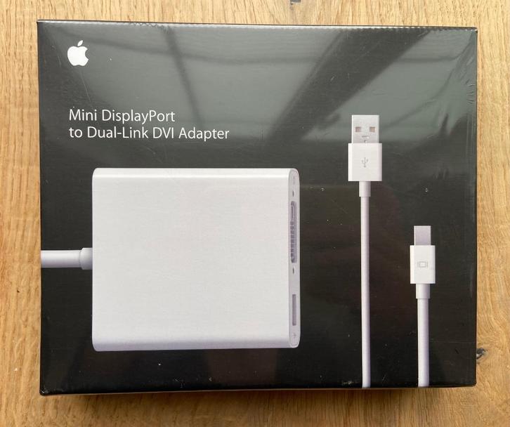 Apple Adaptateur DVI Dual Link Mini DisplayPort Neuf Scellé, Computers en Software, Pc- en Netwerkkabels, Nieuw, Ophalen of Verzenden