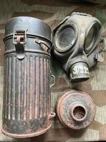 WW2 vroeg Duits gasmasker met FPNr. beschikbaar voor biedingen