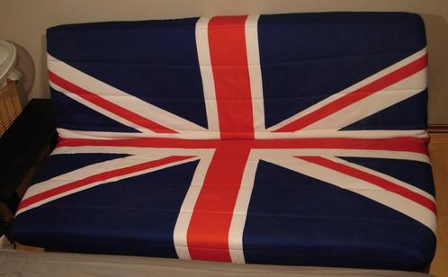 Canapé lit UK (drapeau anglais), Huis en Inrichting, Slaapkamer | Slaapbanken, Gebruikt, 120 cm, 190 cm of minder, Tweepersoons
