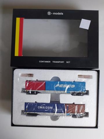 B-models 45110 | Wagons porte-conteneurs | Panneaux, Autres marques, Enlèvement ou Envoi, Wagon, Comme neuf