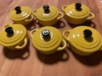 6 kleine kommetjes  met deksel geel NIEUW, Antiquités & Art, Enlèvement ou Envoi