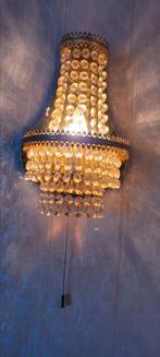 Stel Wandverlichting 2 stuks in  kristal, Antiek en Kunst, Ophalen