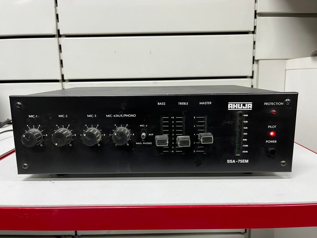 Ahuja SSA-75EM vintage geluidsversterker — 75W — PA, Ophalen of Verzenden, Zo goed als nieuw, Speakers