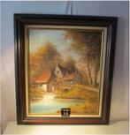 Mooi Geschilderd Werk 'Watermolen bij het Bos' - gesigneerd, Antiek en Kunst, Ophalen of Verzenden