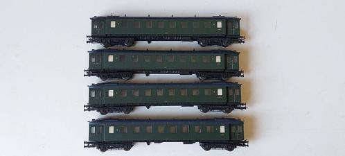 SNCB/NMBS LILIPUT 4 VOITURES GRANDES LIGNES*HO*DC, Hobby en Vrije tijd, Modeltreinen | H0, Gebruikt, Treinset, Gelijkstroom, Liliput