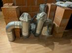 Ventilatieset aluminium buizen en muurdoorvoer, Doe-het-zelf en Bouw, Ophalen, Bochten, Aluminium, Zo goed als nieuw