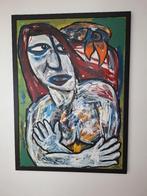 Groot schilderij Martin van Wordragen Cobra, Antiek en Kunst, Ophalen