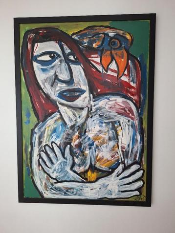 Groot schilderij Martin van Wordragen Cobra beschikbaar voor biedingen