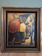 Pros Putteman "de dorpsprocessie" 1979, Antiek en Kunst, Kunst | Schilderijen | Klassiek, Ophalen
