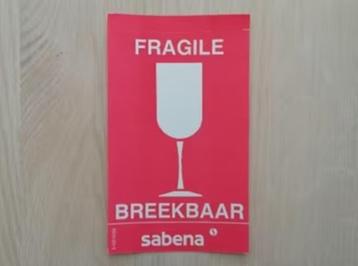 Sabena Sticker #001 Fragile - Breekbaar