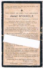 Gyssels Jozef. ° Meysse 1899 † Milit. Hospitaal te Luik 1921, Enlèvement ou Envoi, Image pieuse