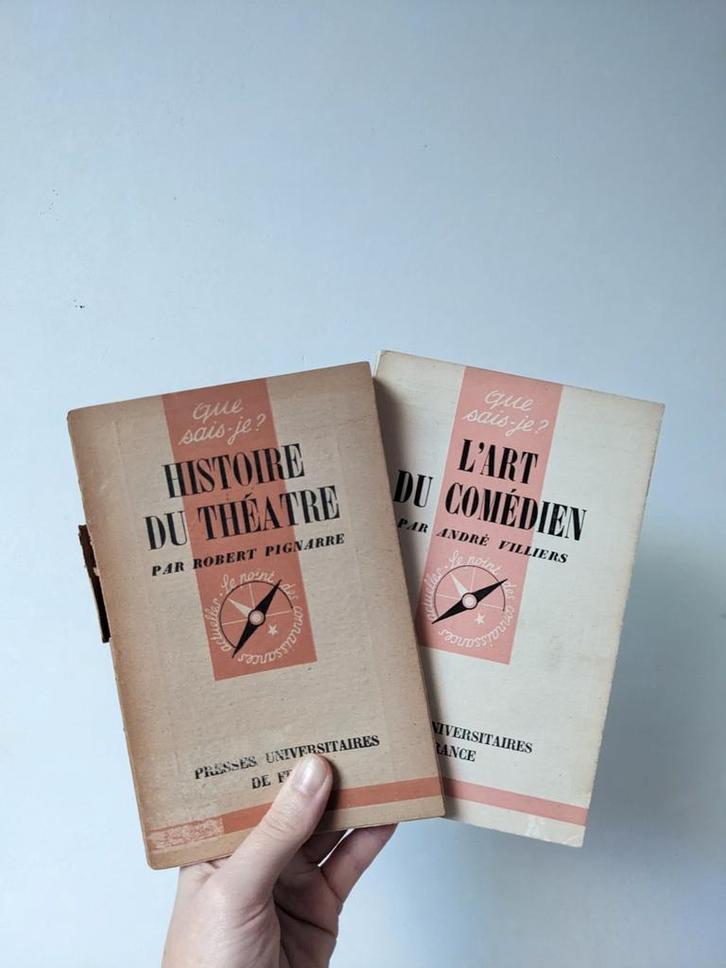 Twee oude boeken over Theaterkunst, Antiquités & Art, Antiquités | Livres & Manuscrits, Enlèvement ou Envoi