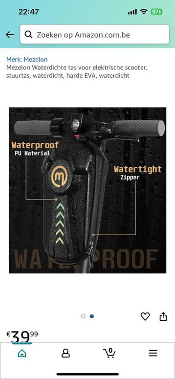 Nieuwe waterdichte tas voor step, Fietsen en Brommers, Ophalen of Verzenden, Nieuw