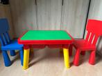 Kinderspeeltafel met stoelen en blokken, Kinderen en Baby's, Ophalen, Zo goed als nieuw