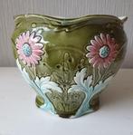Antieke majolica bloempot G. Debruyn Fives-Lille, Ophalen of Verzenden
